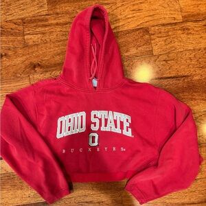 Women's Vintage Ohio State Buckeyes Cropped Hooodie